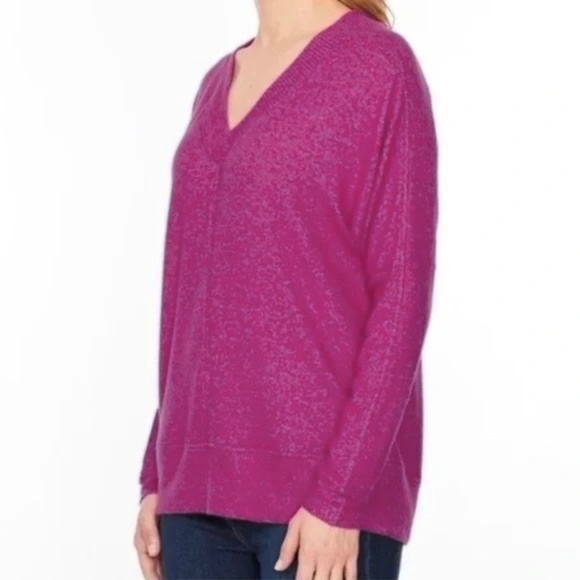 Buffalo David Button Ladies’ Super Soft Cozy V-Neck Long Sleeve, Pink Small NWT - Picture 2 of 13